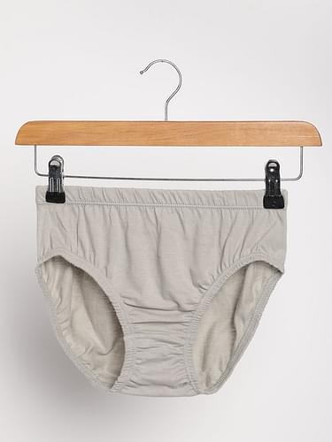 Livbio Organic Cotton & Naturally Dyed Womens Slate Grey Combo Underwear - Pack Of 2 image