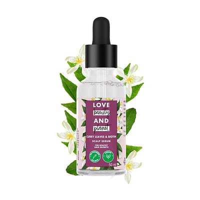 Love Beauty & Planet Curry Leaves & Vegan Biotin Hair Growth Scalp Serum 50ml image