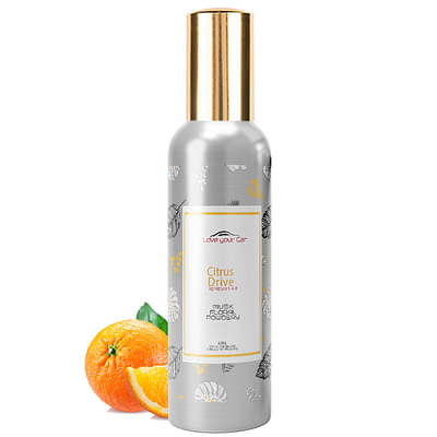 Love Your Car Citrus Drive Car Perfume with Musk, Floral, Powdery – 85 ml No Gas | Long-Lasting Freshness, Air Refreshing Car Scent image