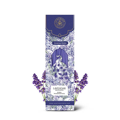 Luxuriate Lavender Incense Stick ,Ayurvedic, Organic, Natural And Non Toxic Incense Sticks-(Contains 20 Incense Sticks) image