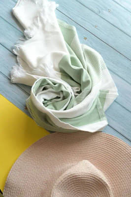 Madake Thin Bamboo Bath Towel- Malabar Green 160*75Cm image