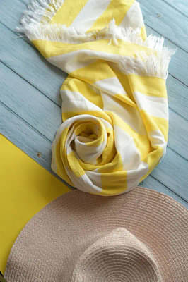 Madake Thin Bamboo Bath Towel- Sunshine Yellow 160*75Cm image