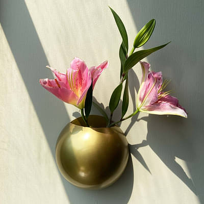 Magnetic Planter In Brass Finish image