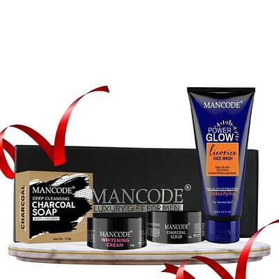 Mancode Complete Face & Body Care Kit Gift Set - Brighten and Revitalize | Perfect Gift for Men | Hydrates, Cleanses & Rejuvenates | Stylish Gift Box image