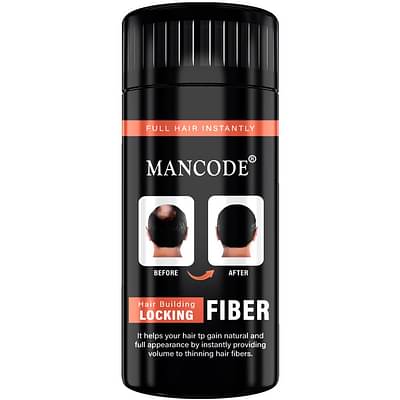 Mancode Hair Building Fibers (Black) 20G | Hair Fiber For Thinning Hair & Bald Spots | Hair Loss Concealer In Seconds image