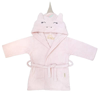 Masilo Hooded Baby Robe – Unicorn image