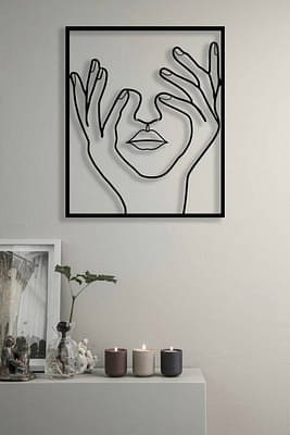 Modern Lady Wall Art Black image
