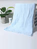 Moms Home Super Soft Absorbent Muslin 6 Layer Towel - Blue (Pack of 1)