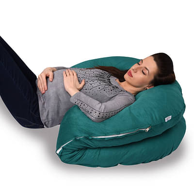 Mothersyard Full Body C Shape Maternity/Pregnancy Pillow - Baby Nursing Cushion & Maternity Pillow for Pregnant Women Made of 100% Velvet Pillow Cover - 2.5kg image