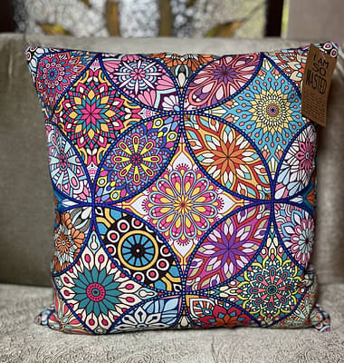 Multicolour Upcycled Cushion Cover - Pack Of 4 image