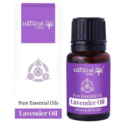 Natural Vibes Lavender Pure Essential Oil For Sleep, Stress Relief, Acne & Hair Fall 10 Ml image