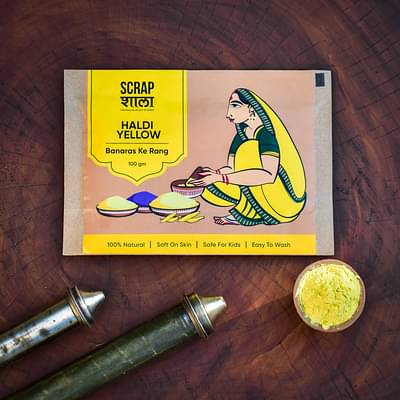 Natural Yellow Gulaal For Holi 200g | Skin-Friendly | 100% Natural | Easy To Wash | Made In Banaras image