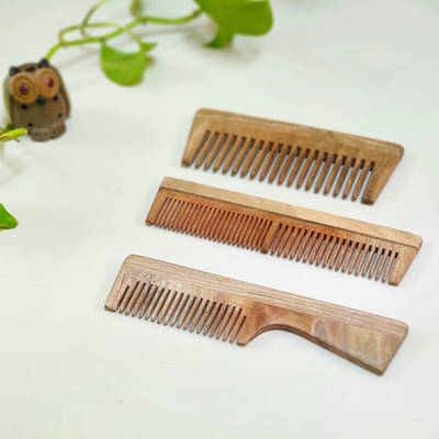 Neem Wood Comb | Pack of 3 image