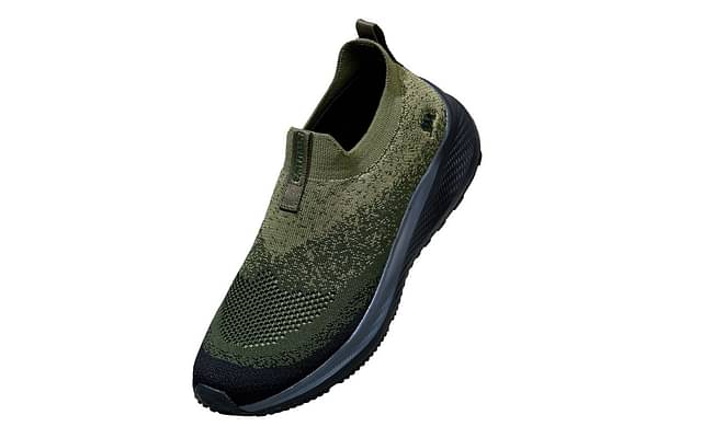 Neeman's Blend Knit Slipons | Slipons For Men | Lightweight, Comfortable & Breathable | Olive Black image