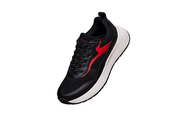 Neeman's Cosmo Comfort Sneakers For Men | Breathable, Comfortable & Flexible| Black image