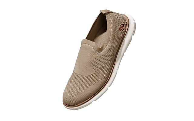 Neeman's Dress Slipons For Men | Shoes For Men | Breathable, Flexible & Comfortable| Khaki image