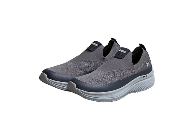 Neeman's Ease Walk Slipons For Men | Walking Shoes For Men | Comfortable, Flexible & Breathable & Lightweight| Grey image