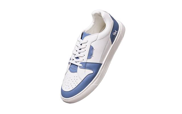 Neeman's Retro Slick Sneakers For Men | Lightweight Eva Outsole With Reliable Grip & Durability| Blue/White image