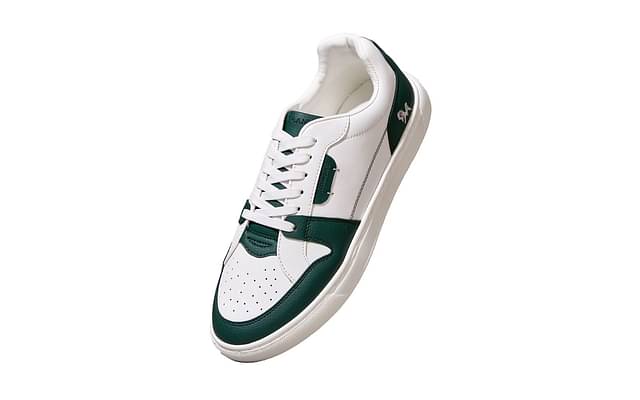 Neeman's Retro Slick Sneakers For Men | Lightweight Eva Outsole With Reliable Grip & Durability| Green/White image