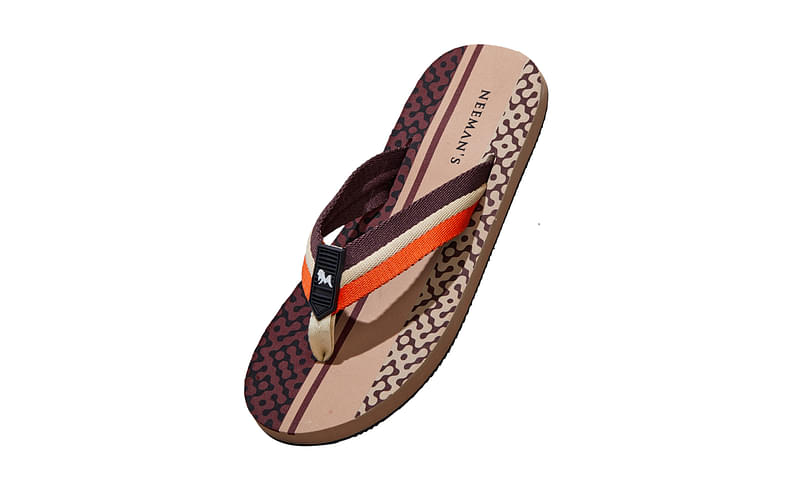 Neeman's Striped Fusion Flips For Men | Flip Flops | Lightweight & Comfortable image