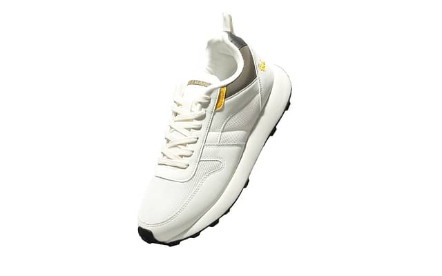 Neeman's The Eighties | Sneakers For Men | Lightweight, Comfortable & Breathable | Ivory/Brown/Yellow image