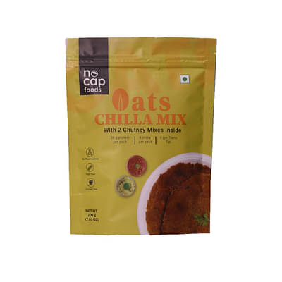 Nocap Oats Chilla premix With Coconut & tomato chutney 200gm | Ready to make image