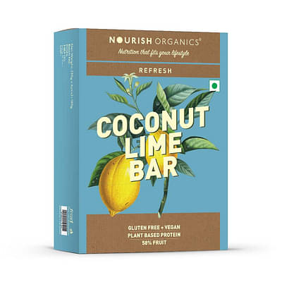 Nourish Organics Lime Chia Bar (Coconut Lime Bar), 30g (Pack of 6) image