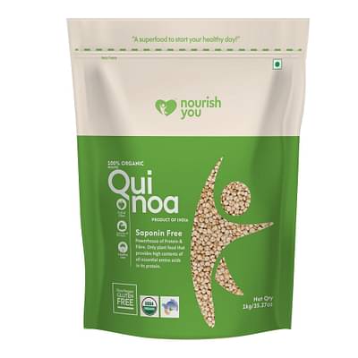 Nourish You Organic White Quinoa Grains - Gluten Free , Healthjy Breakfast Cereal 1Kg image