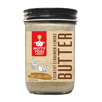 Nutty Yogi Crunchy Cinnamon Almond Butter 200 Gm image
