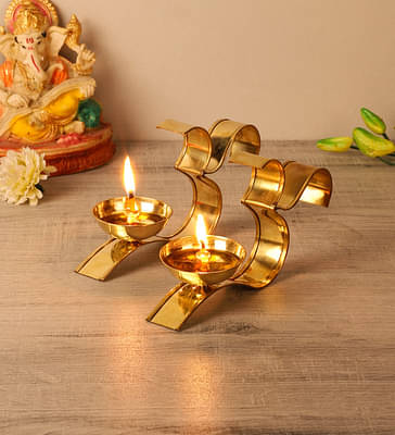 Om Akhand Diya Set of 2 image