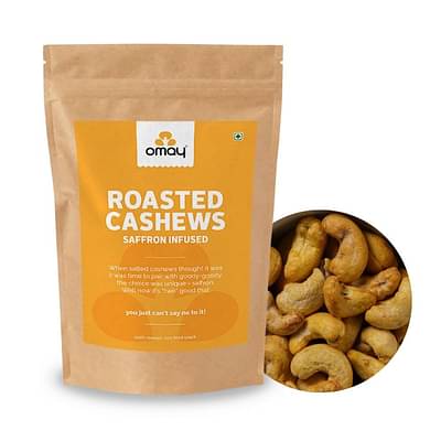 Omay Foods Roasted Cashews - Saffron Infused, 400g Pouch image