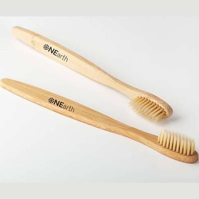 On Earth Bamboo Toothbrush - Pack Of 2 Natural image