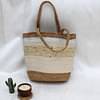 On Earth Beige Jute Tote Bag