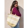 On Earth Beige Jute Tote Bag