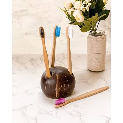 On Earth Coconut Shell Toothbrush Holder image