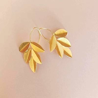 On Earth Earrings Set - Coconut Leaves image