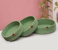 On Earth Nesting Basket |Set Of 3| Green