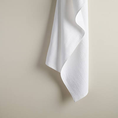 Oodaii White Hammam Terry Large Xl Bath Towel White image