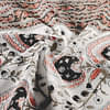 Orange Grey Floral - Hand Block Printed Single Bed Cotton Dohar