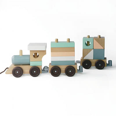 Oranges and Lemons | Wooden Block Train, Wooden Toy Train |  Eco-Friendly Toys image