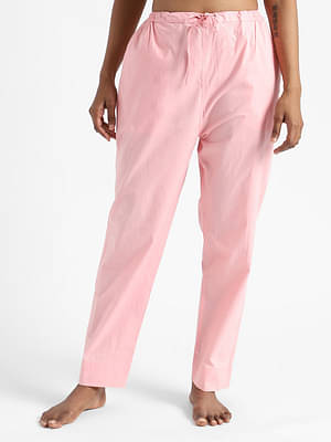 Organic Cotton & Natural Dyed Womens Rose Pink Color Slim Fit Pants image