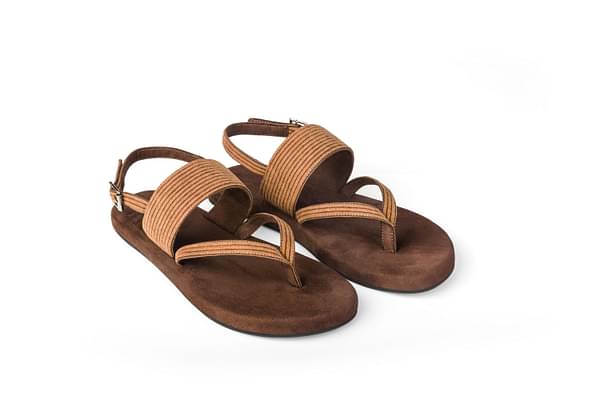 Paaduks Hiver Thong-Strap Corduroy Sandals Brown image