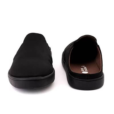 Paaduks Nest Mules Vegan Suede Black Men Slip-Ons Black image