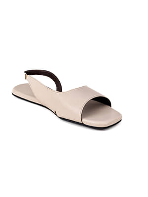 Paaduks Seashell Slingback Vegan Leather Cream Women Sandals image