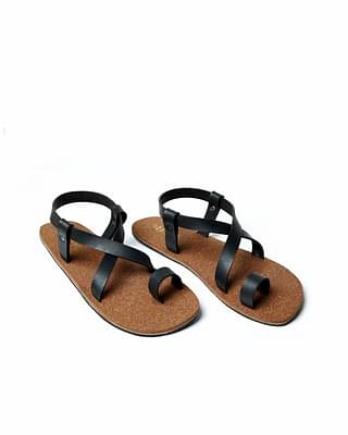 Paaduks Solid Sko Cork Men Sandals  Brown image