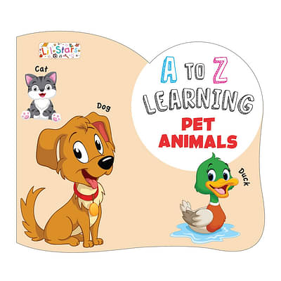 Pegasus A To Z Learning Pet Animal Board Book For Kids Children image