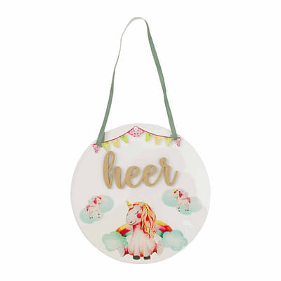 Personalised Hanging- Miss Bella The Unicorn image