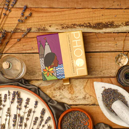 Phool Natural Incense Cones - Lavender image