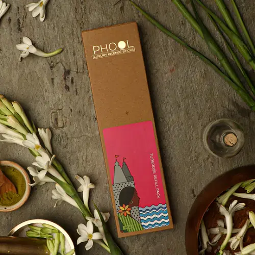 Phool Natural Incense Sticks Refill Pack - Tuberose image