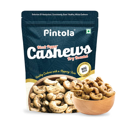 Pintola Black Pepper Cashews Dry Roasted 100G image